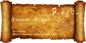 Feszner Édua névjegykártya